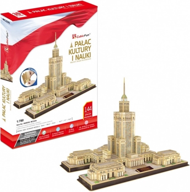 3D Puzzle CUBICFUN Palace of Culture and Science, 144 pieces