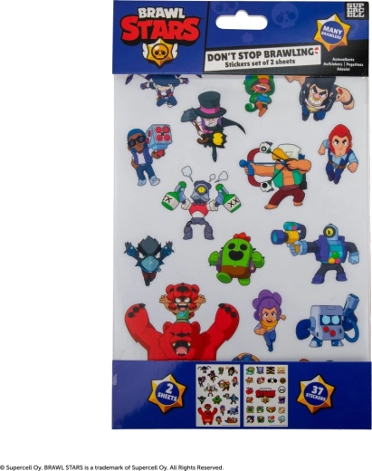 Brawl Stars lipdukai – 37 motyvų rinkinys, 2 lapai