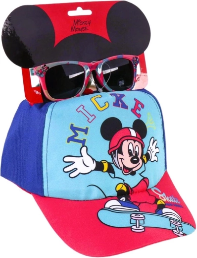 Mickey kepuraitės su snapeliu ir saulės akinių rinkinys