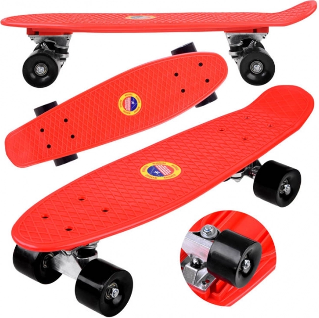 Kids fishtail skateboard up to 50 kg – Red