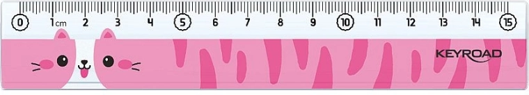 Keyroad liniuotė su gyvūnėliais 15 cm