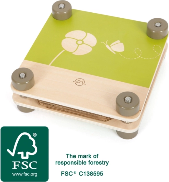 Wooden flower press small foot discover
