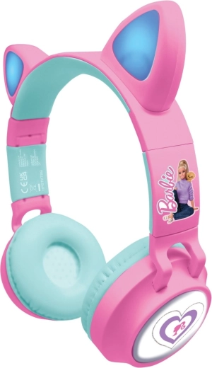 Belaidės Lexibook Barbie ausinės su kačiuko ausytėmis ir šviesos efektais