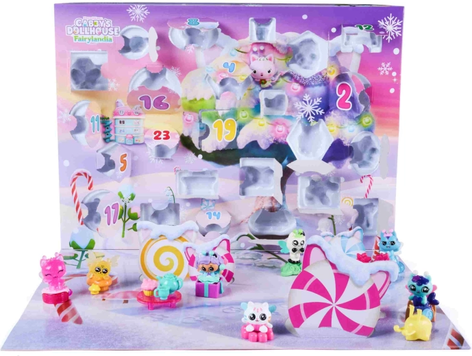 Gabby's Dollhouse Wróżkolandia advento kalendorius su figūrėlėmis ir dekoracijomis