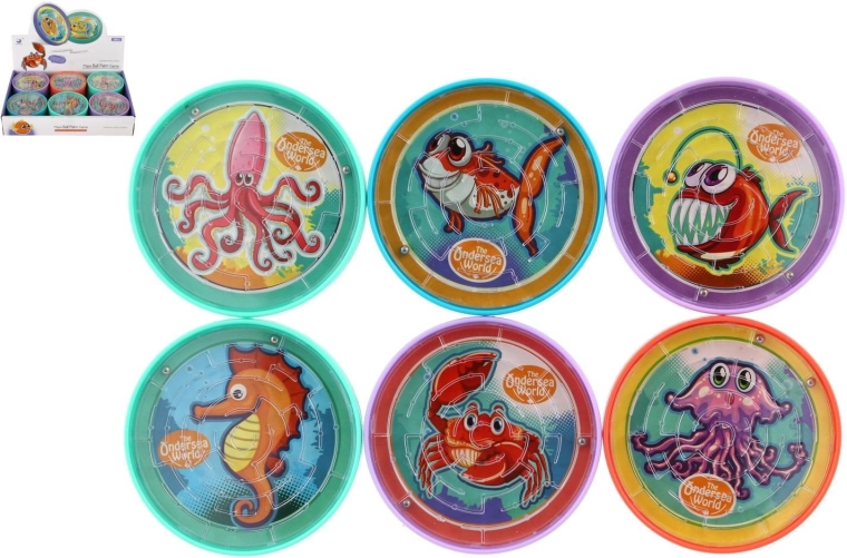 Marble Maze Ocean World – pocket balance game (assorted designs)