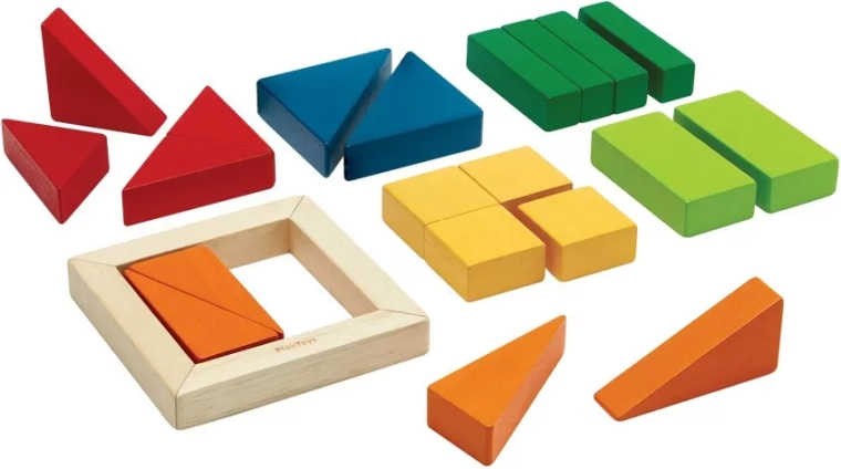 PlanToys trupmenų kaladėlės