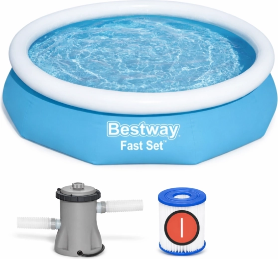 Bestway Fast Set Inflatable Pool with Filter Pump 305 × 66 cm
