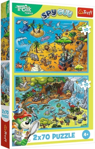 Trefliks in the Land of Animals Puzzle 2x70 pieces