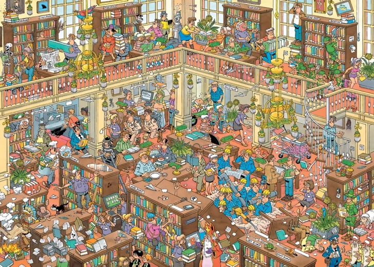 JUMBO dėlionė Jan van Haasteren Biblioteka XL 500 dalių