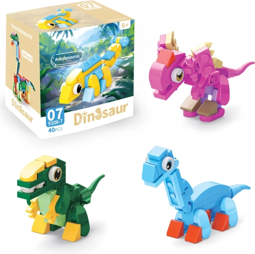 Dinozaurų konstruktorius 10 viename – 1 vnt.