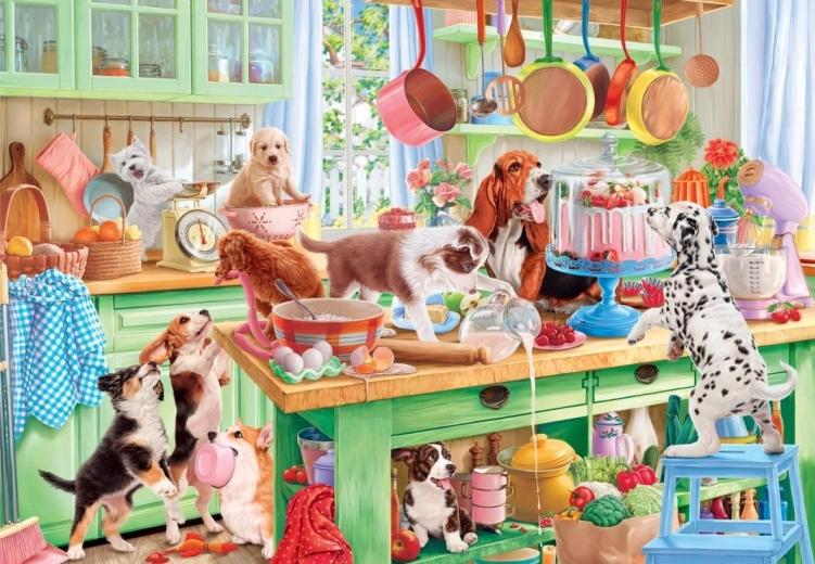 BLUEBIRD puzzle Dogs in the Kitchen 1000 pieces