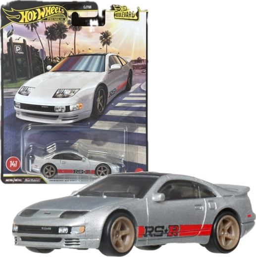 Hot Wheels Premium Boulevard Nissan 300ZX Twin Turbo 1:64, metalinis modelis 7 cm