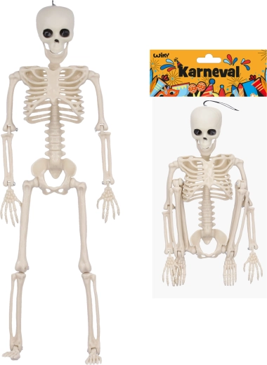 Helovino dekoracija – pakabinamas skeletas 45 cm