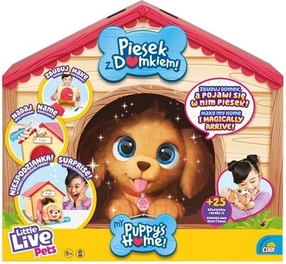 Interactive mascot Little Live Pets with a house