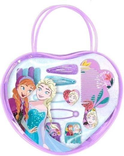 Širdelės formos piniginė su plaukų aksesuarais Frozen – 1 vnt.