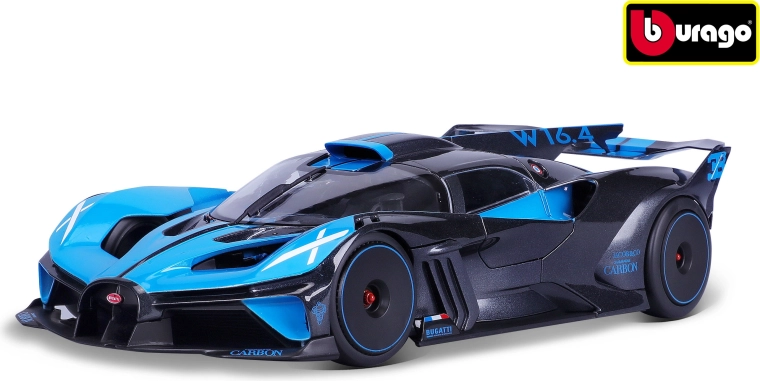 Metalinio automobilio modelis 1:18 BUGATTI Bolide mėlyna–juoda