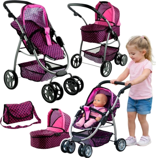Alice 2-in-1 Doll Stroller with Carrycot and Sports Seat