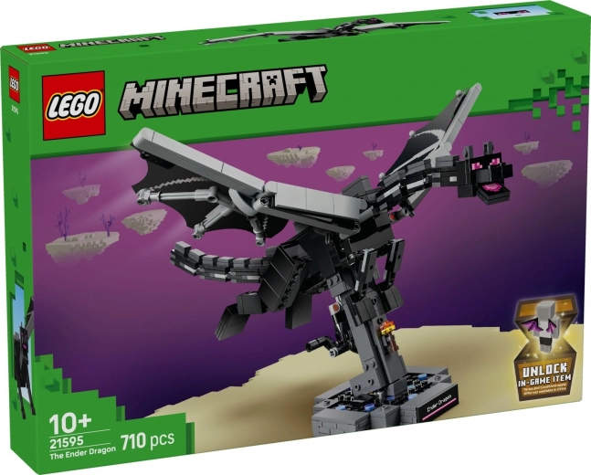 LEGO Minecraft Enderio drakonas – surenkamas modelis su plasnojančiais sparnais