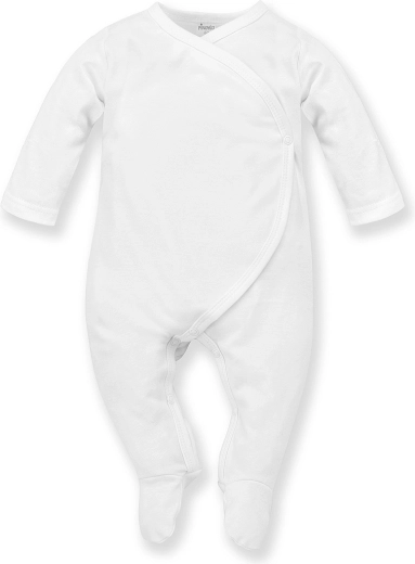 Pinokio front-fastening romper with long sleeves Lovely Day white 68