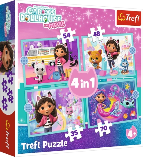 Puzzle 4 in 1 Gabby’s Dollhouse – Big Adventure (TREFL)