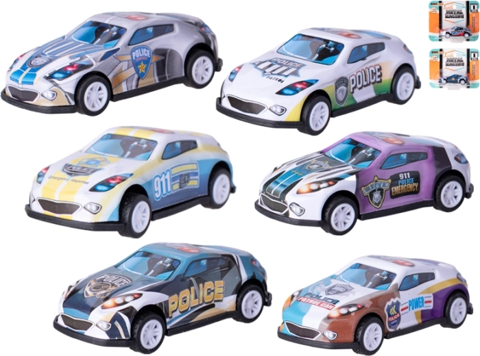 Metalinis sportinis automobilis su atbulinės eigos (pull-back) mechanizmu, 6,5 cm