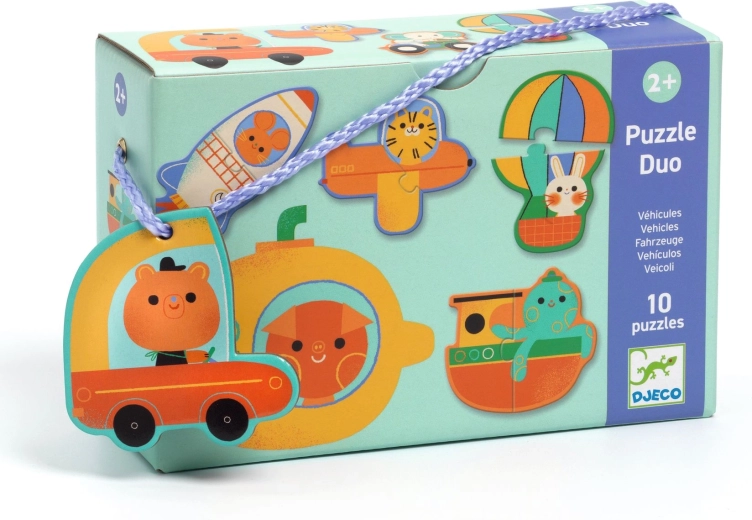Djeco Eduludo Puzzle Duo – Vehicles