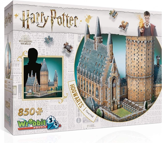 Wrebbit 3D dėlionė Harry Potter: Didžioji Hogvartso salė 850 dalių