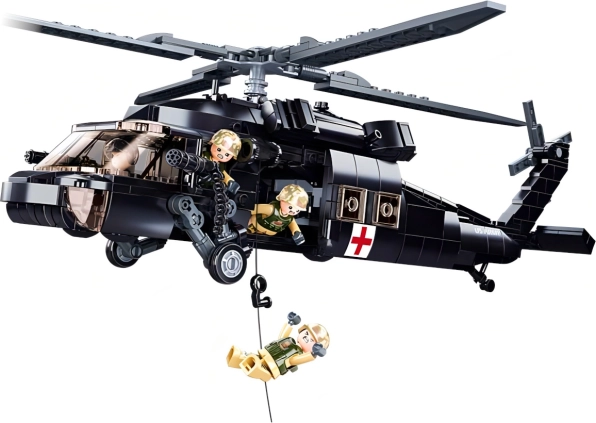 Sluban ModelBricks gelbėjimo sraigtasparnis UH-60 Black Hawk