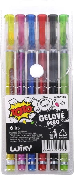 Gelinių rašiklių TOTO rinkinys, 6 vnt.