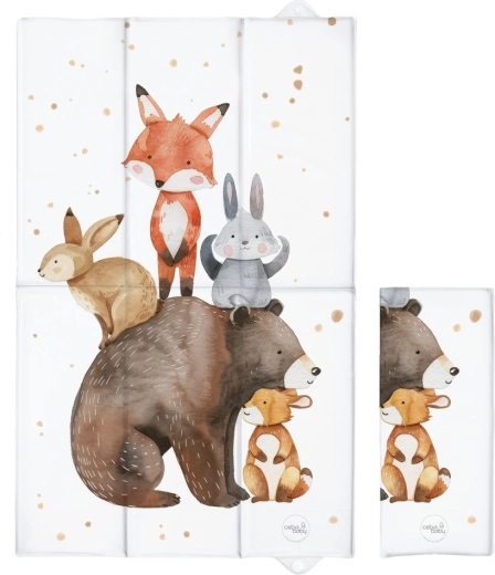 Ceba Baby kelioninis vystymo kilimėlis Basic Forest Friends 80 × 50 cm