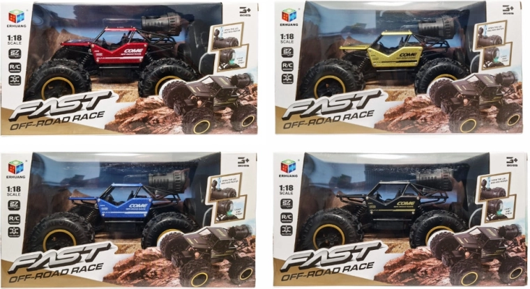 Metal remote-controlled off-road car with smoke effect - 1 piece