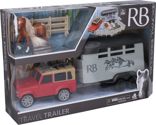 Royal Breeds arklys su automobiliu ir priekaba 35 cm