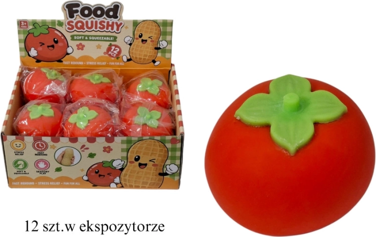 Spaudomas antistresinis žaislas pomidoro formos – 1 vnt.