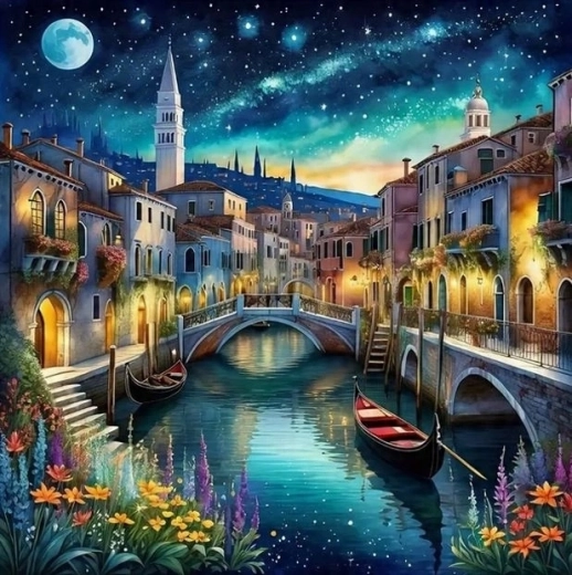 Norimpex Paint by Numbers Venice at Night 40 × 50 cm