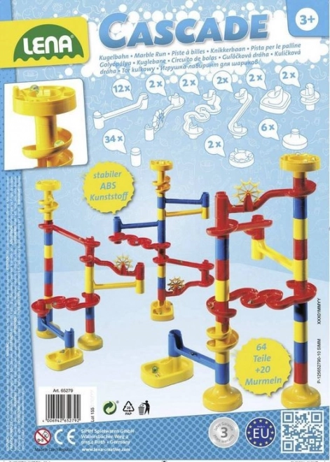 Kiga Cascading Marble Run with 20 Marbles