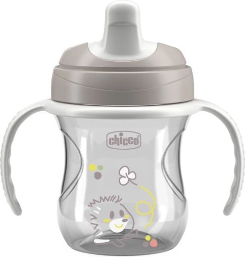 Chicco training cup with handles, grey 200 ml, 6 m+