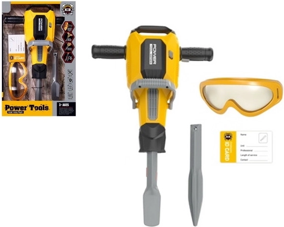 Vaikiškas pneumatinis plaktukas Power Tools – geltonas