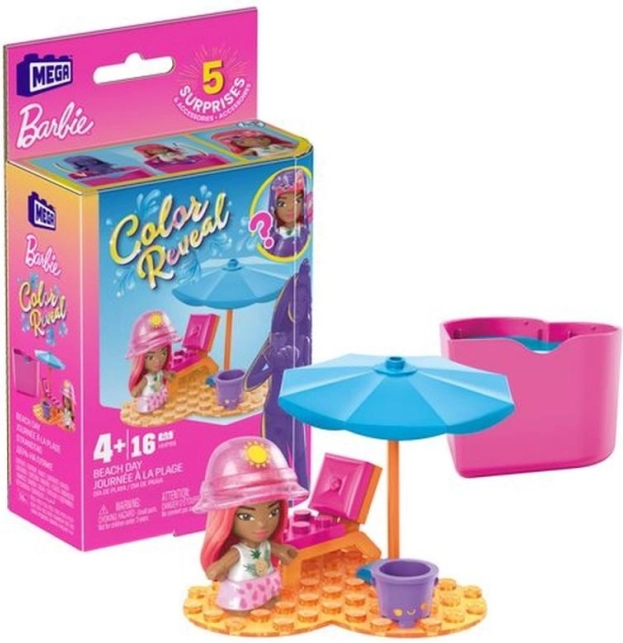 Mega Construx Barbie Color Reveal mikrolėlė