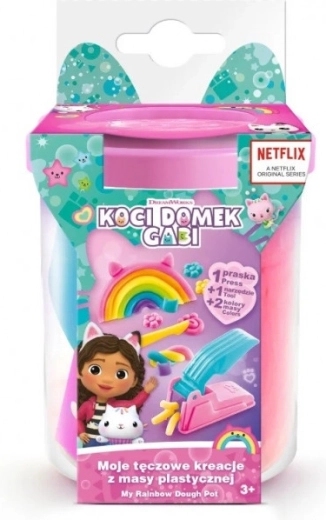 Creative set with modeling clay GABBY’S DOLLHOUSE – rainbow creations, pink cup