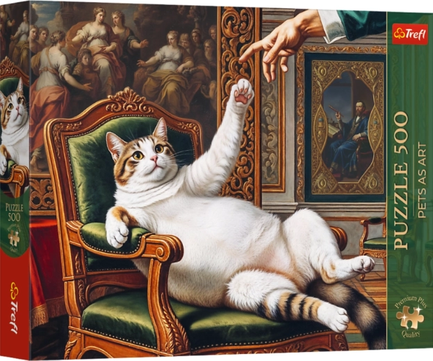 Dėlionė 500 Premium Plus – Pets as Art: Jo pūkuotoji didenybė