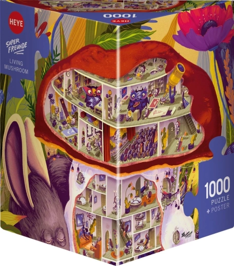 HEYE Superfreunde puzzle: Mushroom House, 1000 pieces