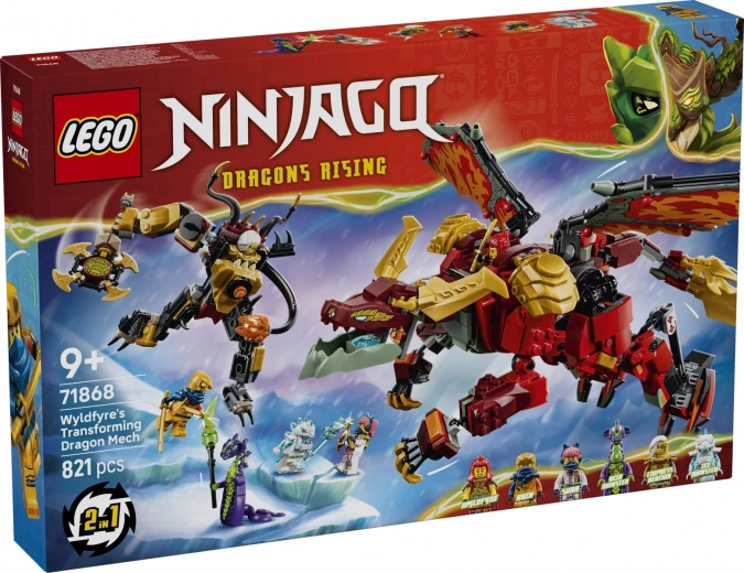 LEGO NINJAGO transformuojamas Wyldfyre drakono mechas