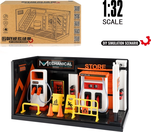 Degalinės ir įkrovimo stoties modelis 1:32 – metalinis