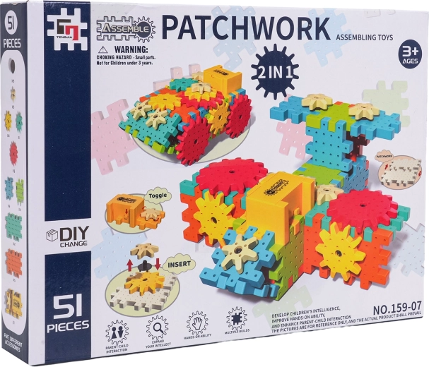 Creative STEAM Building Set 51 pcs with Gears and Motor