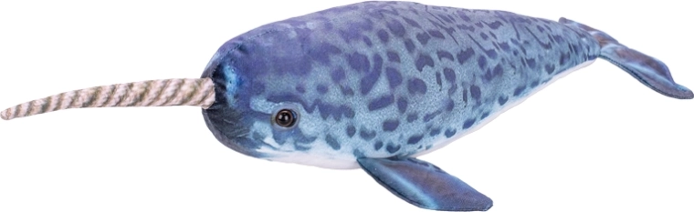 Pliušinis narvalas 40 cm kūdikiams