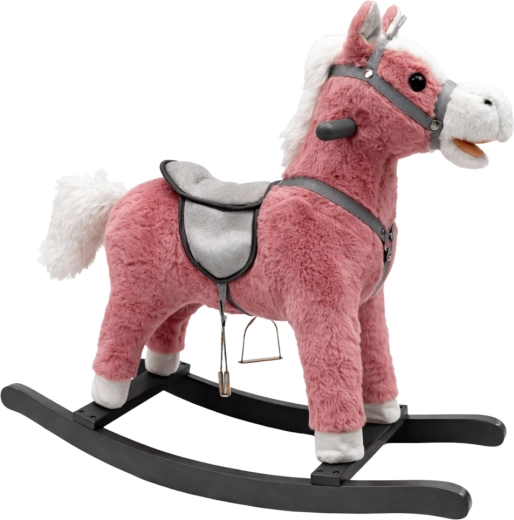 Rocking Horse 74 cm with Sounds – Pink