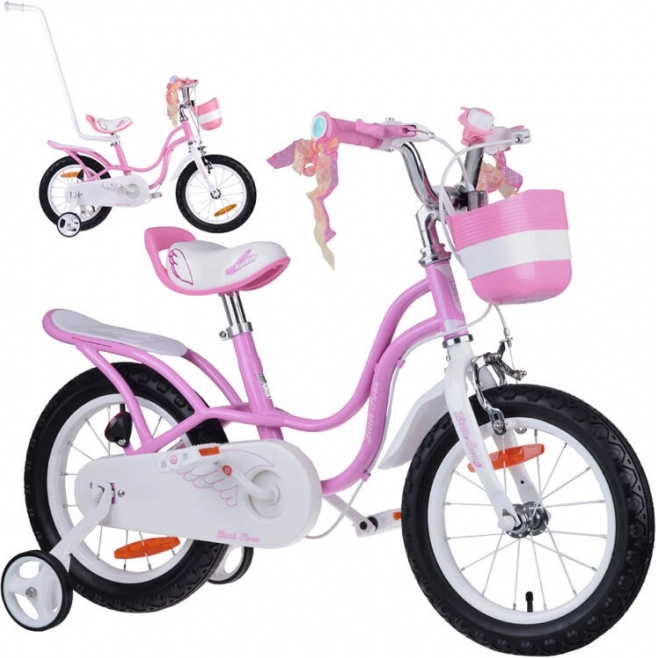 Kids' bike 14" Little Swan with basket and training wheels ROYALBABY – Little