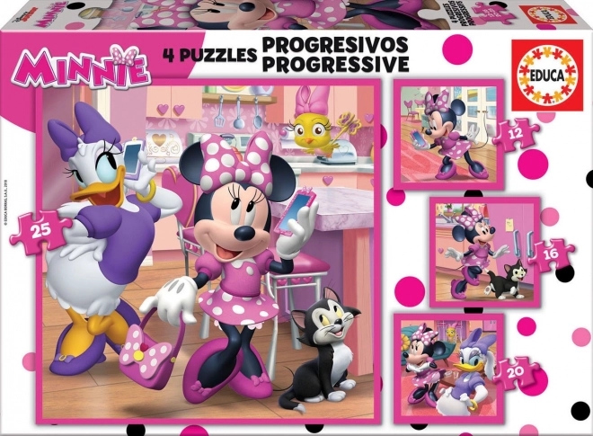 Dėlionė „Minnie ir Daisy“ nuo „Educa“ 4 viename