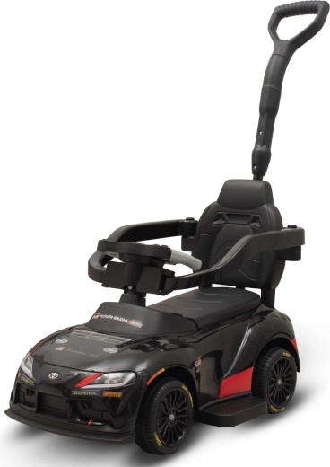 Vaikiškas paspirtukas su stūmimo rankena Toyota Baby Mix, juodas