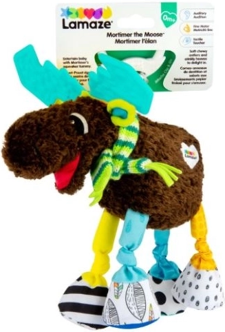 Lamaze plush moose Marian hanging stroller toy